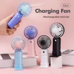 Mini rechargeable hand desk fan