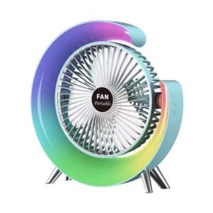 Desktop fan with led light