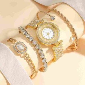 5-peices gold  watch set