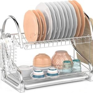 Stainless steel dish drainer