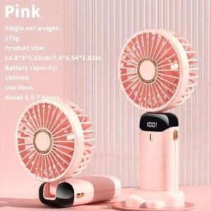 Rechargeable fan with percentage display