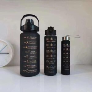 3 in 1 black motivational bottle