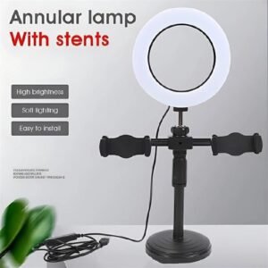 6 inches ring light with two phone holder